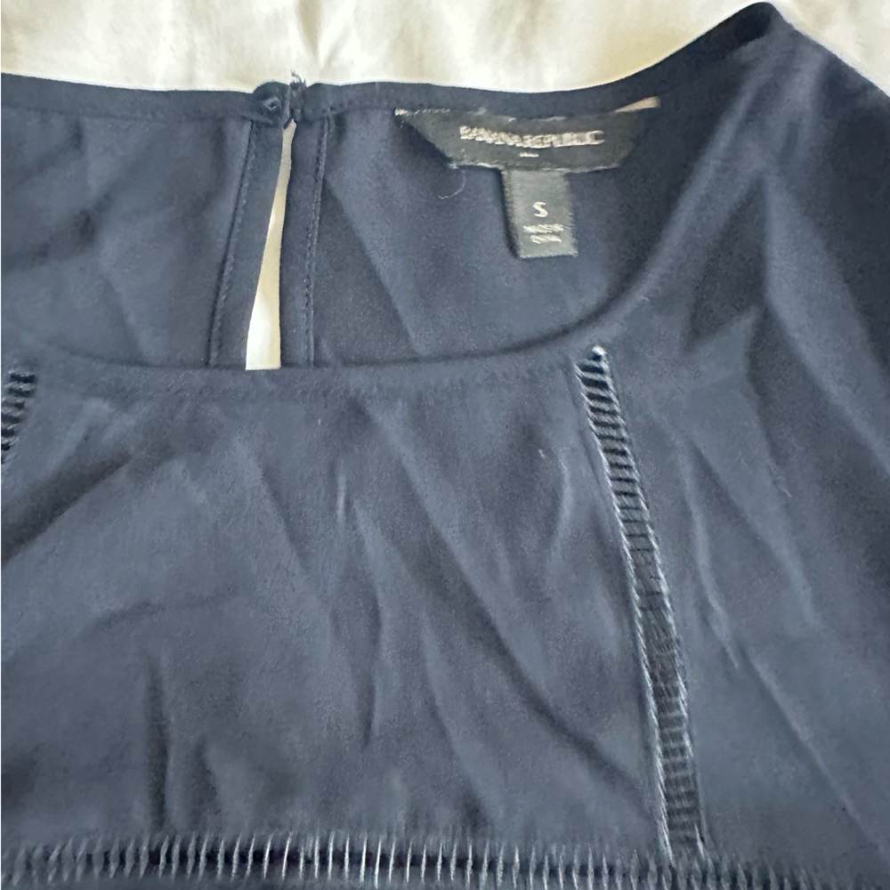 Banana republic navy peplum - small